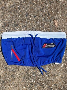 PrettyLittleThing Royal Blue Strapless Bandeau with White Trim